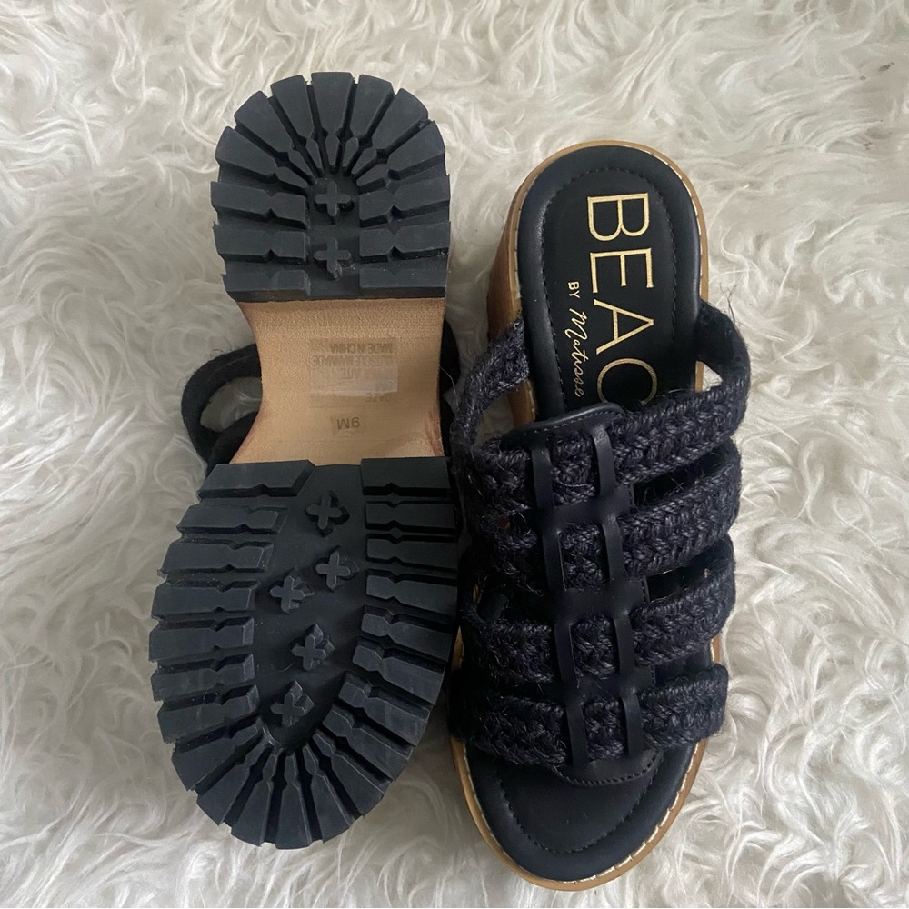 New Matisse Daze Jute Platform Sandals in Black - Picture 5 of 15